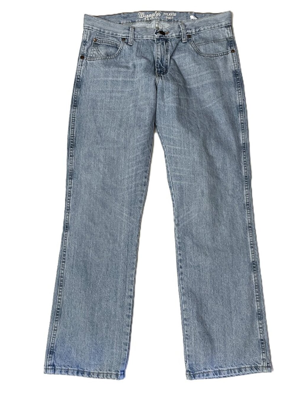 Wrangler Retro Relaxed Boot Jeans Men's 36x34 * See pics Blue Light Wash WRT20CR